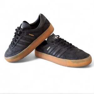 Adidas Original Samba Rose ‘Core Black’ Snake Print Trainer Sneakers wmns sz 6.5